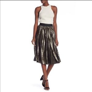 Moon River velvet pleated skirt